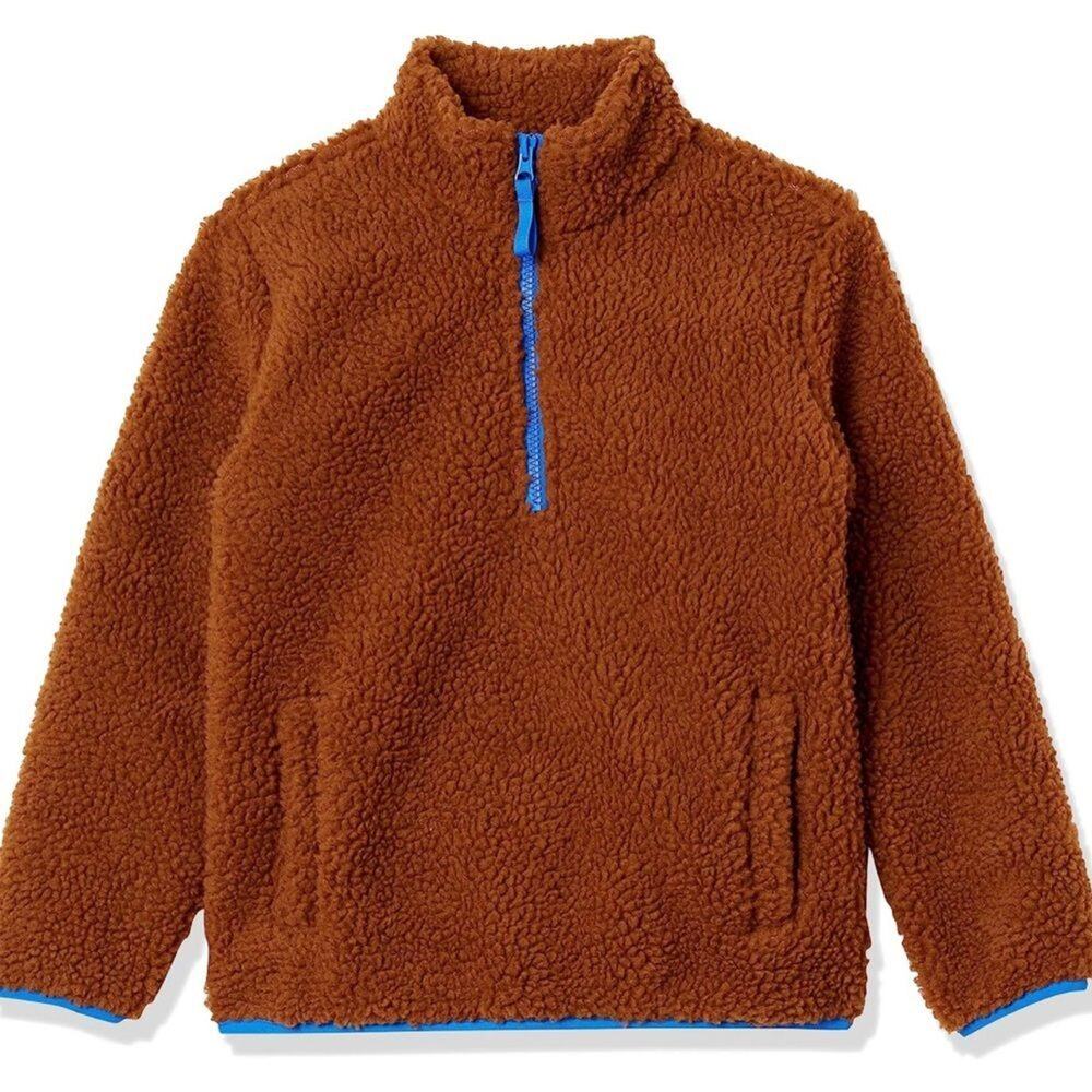 Amazon Toddler Sherpa Quarter-Zip Jacket Size 3T Polar Fleece Lined (812)